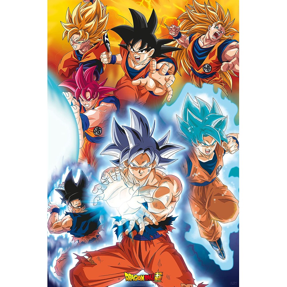 Poster Dragon Ball Super - Goku's Transformations (91.5x61)