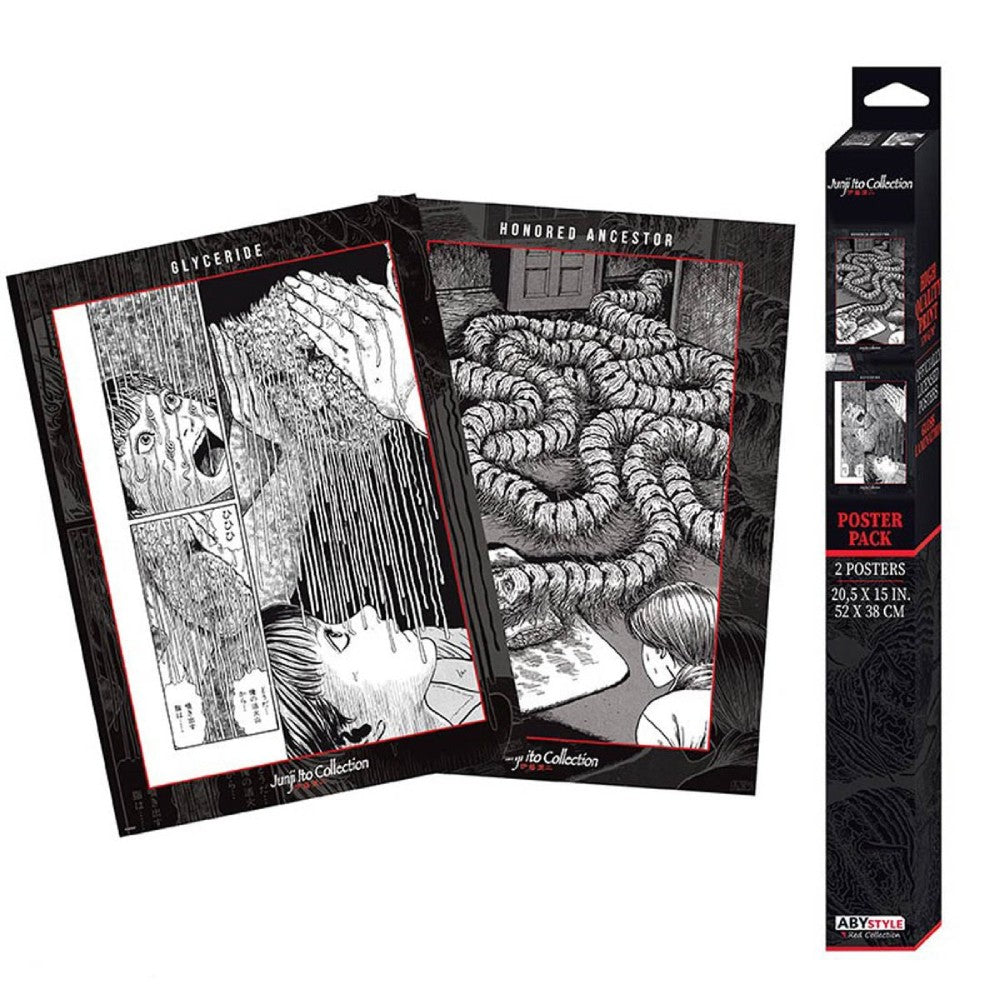 Set 2 Postere Chibi Junji Ito - Souichi and Tomie (52x38)