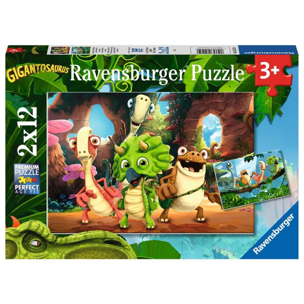 Puzzle Copii Ravensburger Gigantosaurus 2 x 12 Piese