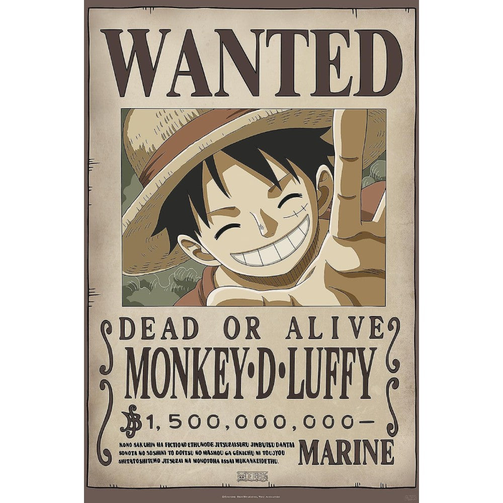 Poster One Piece - Wanted Luffy New 2