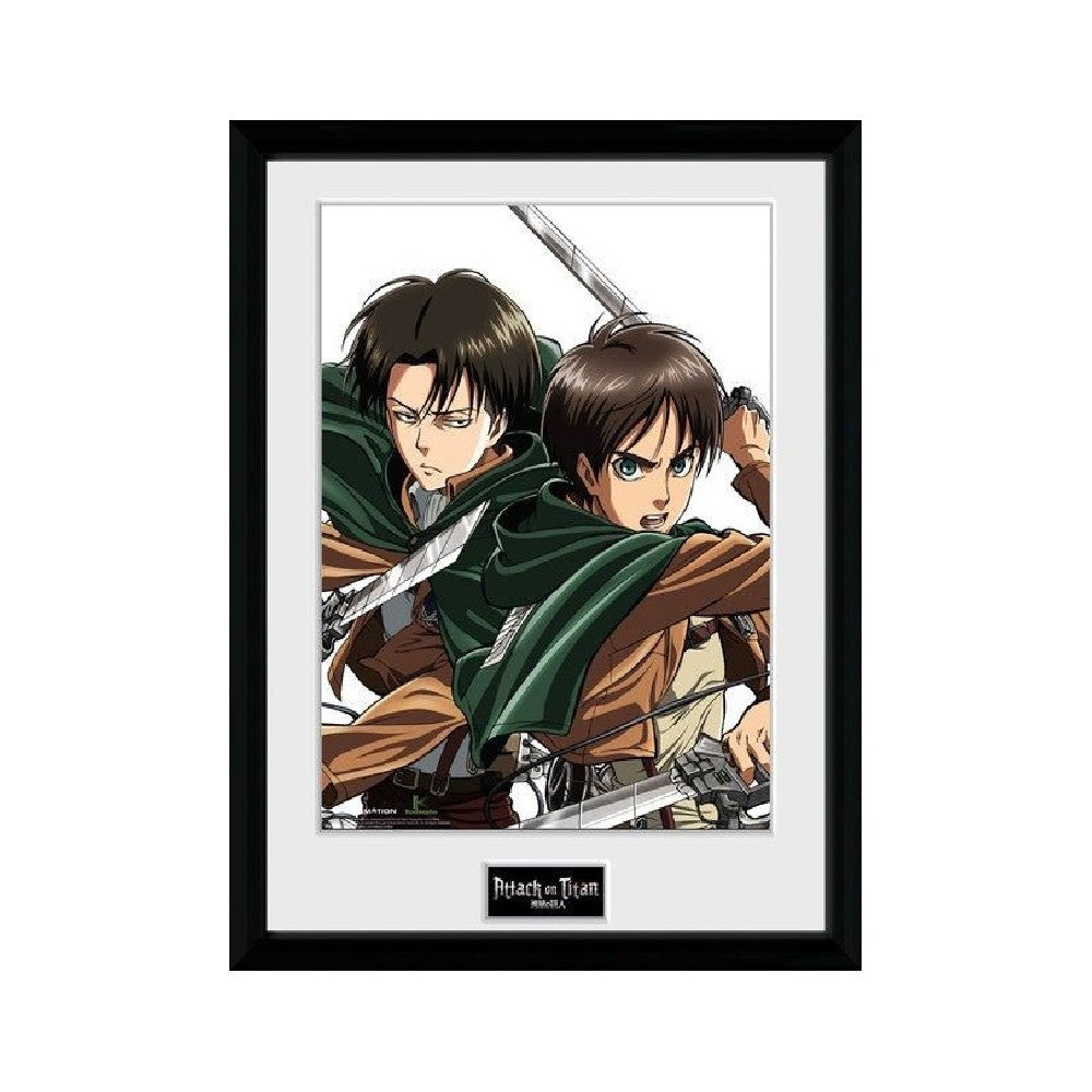 Poster cu Rama Attack On Titan - Levi & Eren