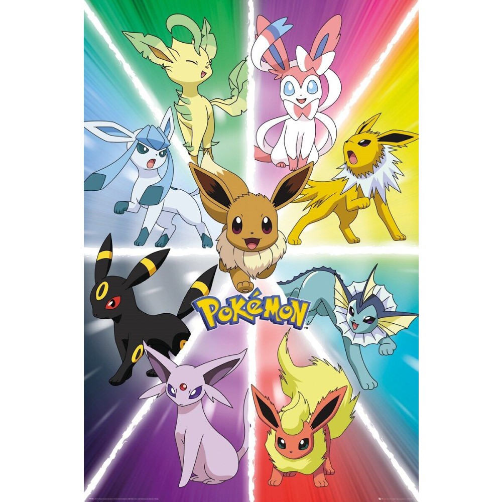Poster Pokemon - Eevee Evolution (91.5x61)