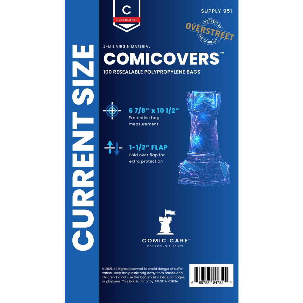 Comicare Current PP Resealable Bags (Pack of 100)