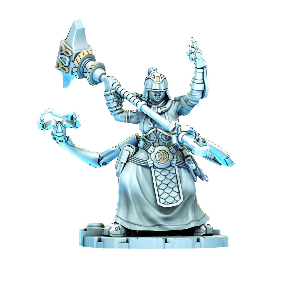 Miniatura Nepictata Elemental Beacon - Norgrem Gempriestess Pose 1