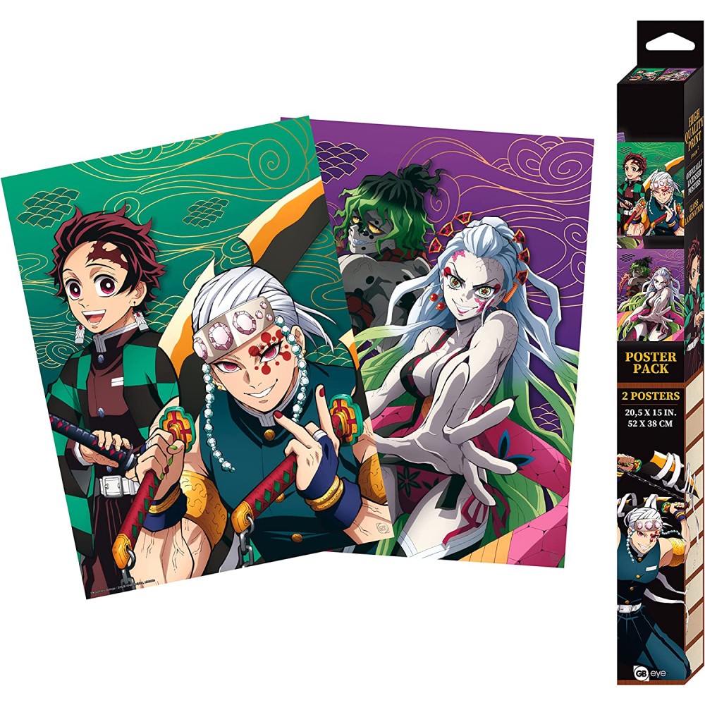 Set 2 Postere Chibi Demon Slayer - Entertainment District (52x38)