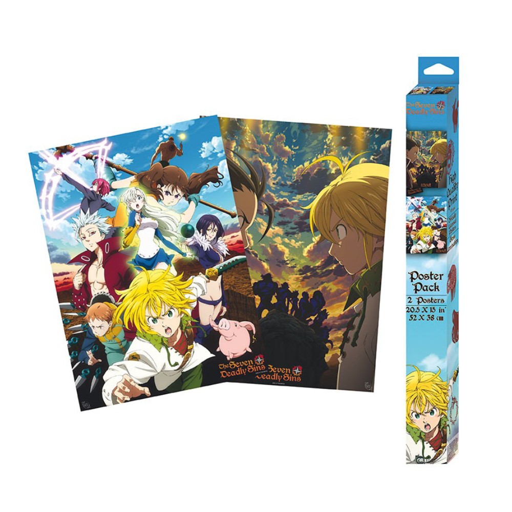 Set 2 Postere Chibi The Seven Deadly Sins - Series 1 (52x38)