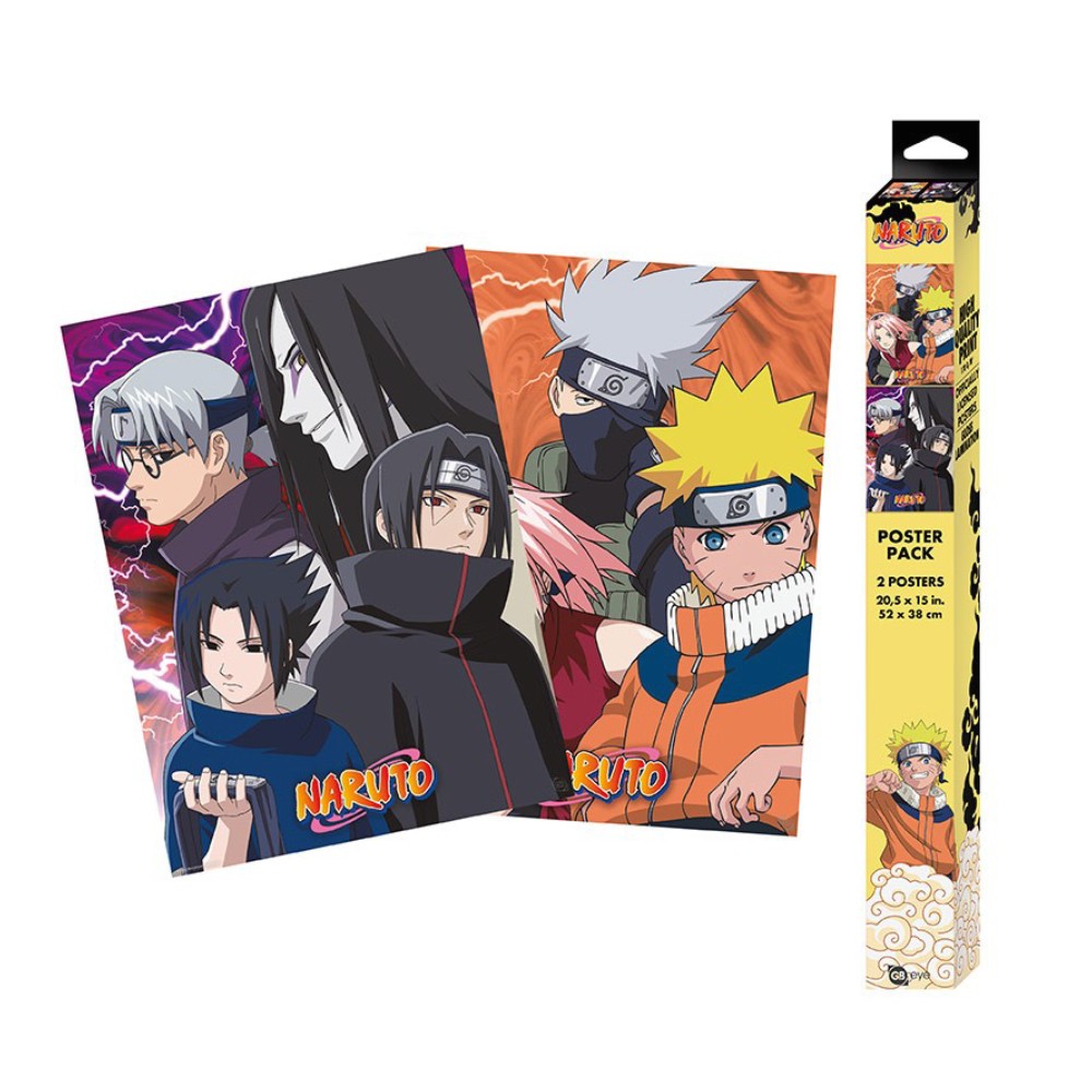 Set 2 Postere Chibi Naruto Shippuden - Konoha Ninjas & Deserters (52x38)