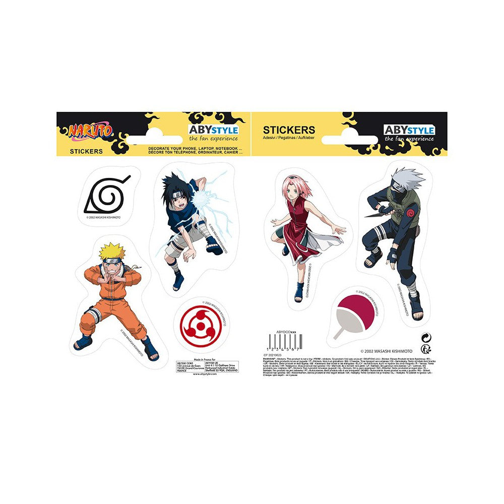 Stickere Naruto - 16x11cm/ 2 Sheets - Team 7