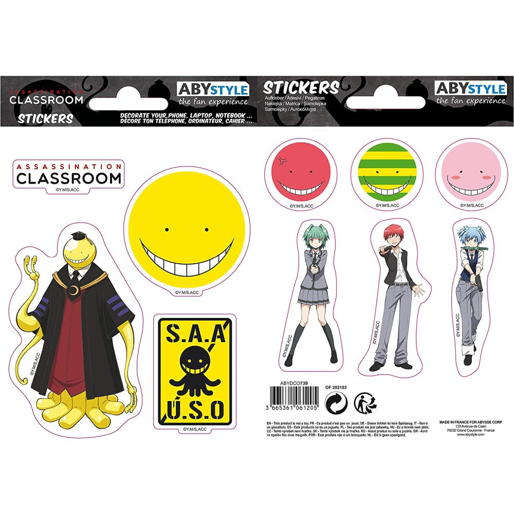 Stickere Assassination Classroom - 16x11cm/ 2 sheets - Koro