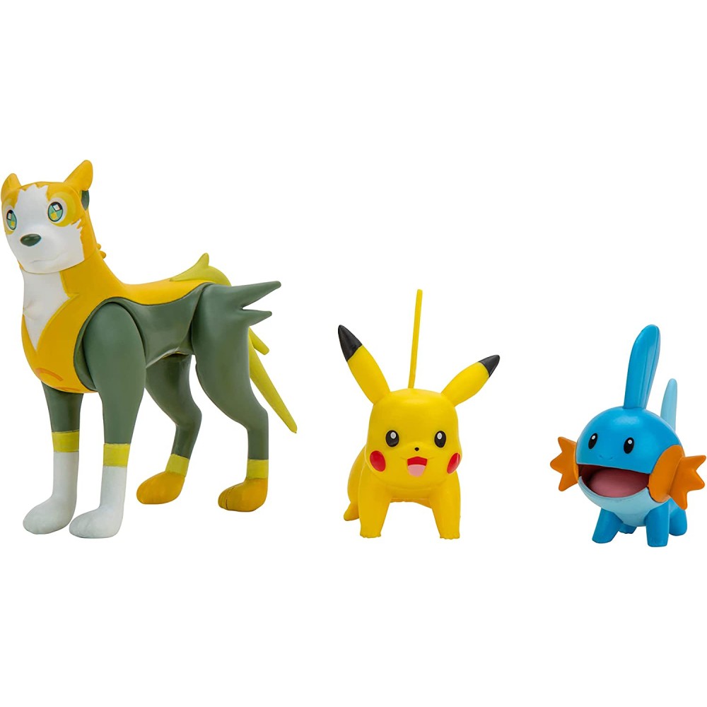 Set 3 Mini Figurine Articulate Pokemon - Mudkip & Pikachu & Boltund