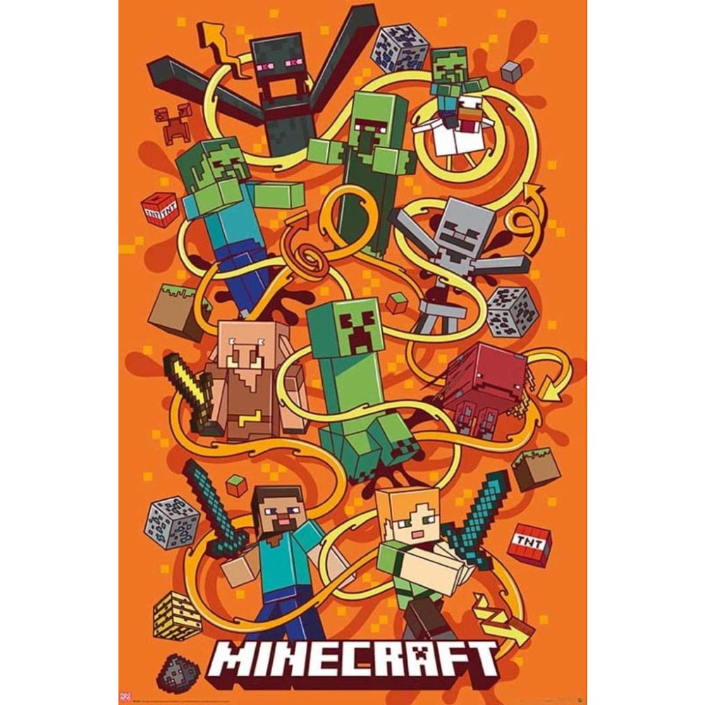 Poster Minecraft - Swirls (91.5 x 61cm)