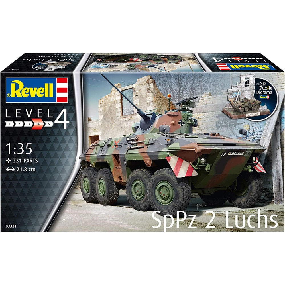 Figurina Kit de Asamblare Revell SpPz2 Luchs & 3D Puzzle Diorama - 1:35