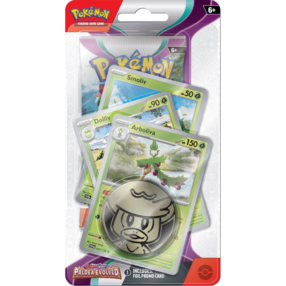 Pokemon Trading Card Game Scarlet & Violet 2 – Paldea Evolved Premium Checklane Blister - Arboliva