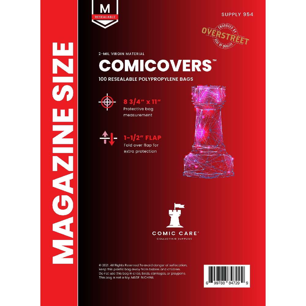 Comicare Magazine PP Resealable Bags (Pack of 100)