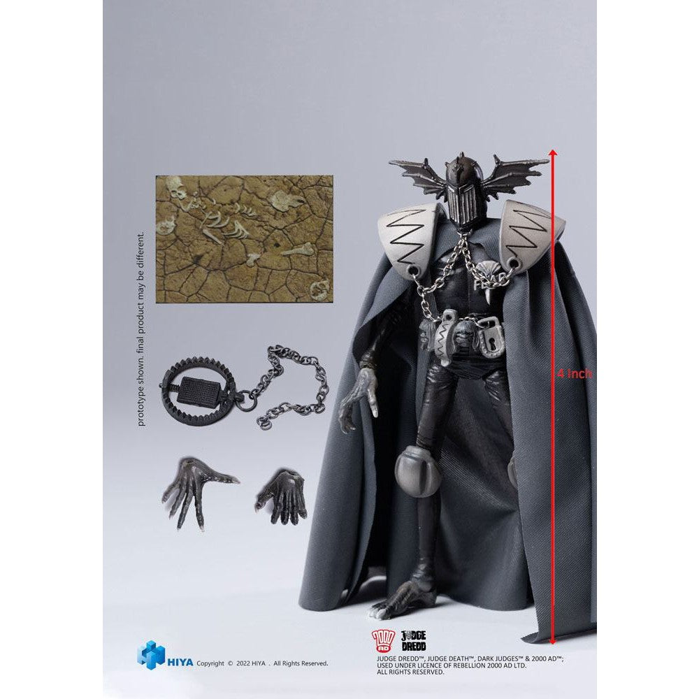 Figurina Articulata Judge Dredd Judge Fear Black & White Px 1/18 Scale Mini