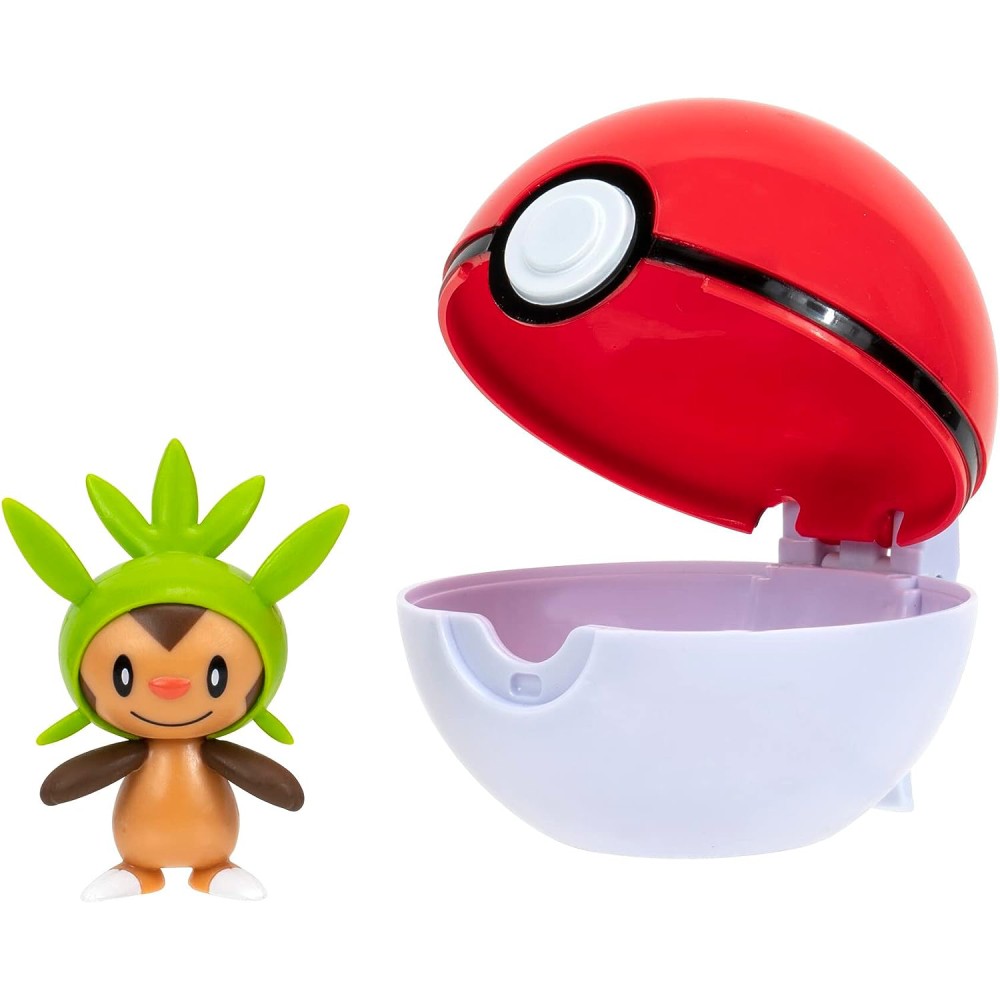 Figurina Pokemon - Clip N Go Chespin & Poke Ball