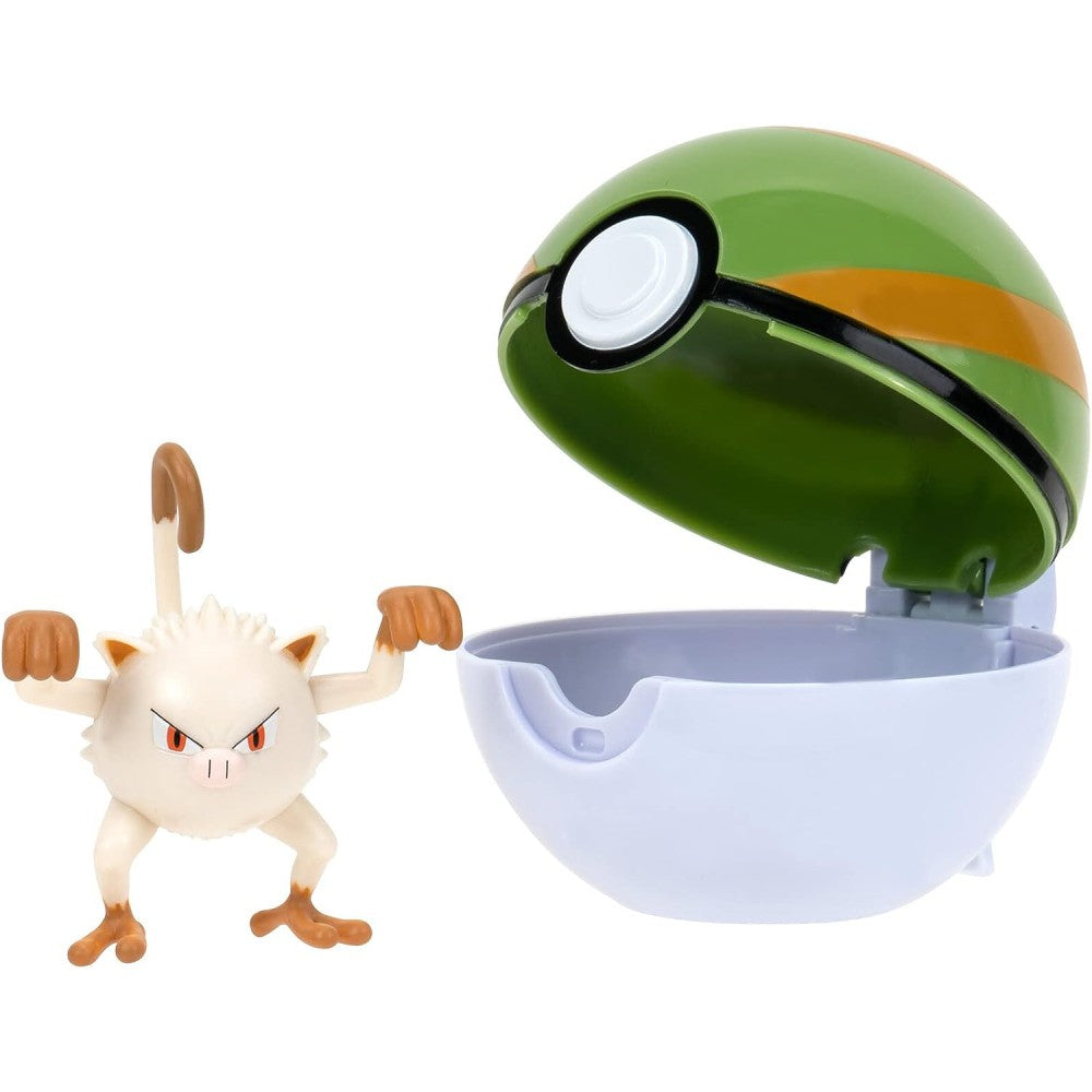 Figurina Pokemon - Clip N Go Mankey & Nest Ball