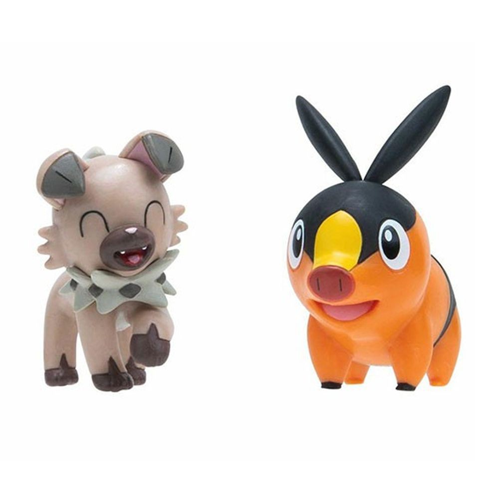 Set 2 Mini Figurine Pokemon - Tepig & Rockruff