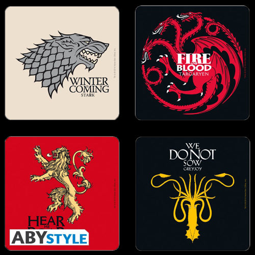 Set suport pahare: Game of Thrones Houses