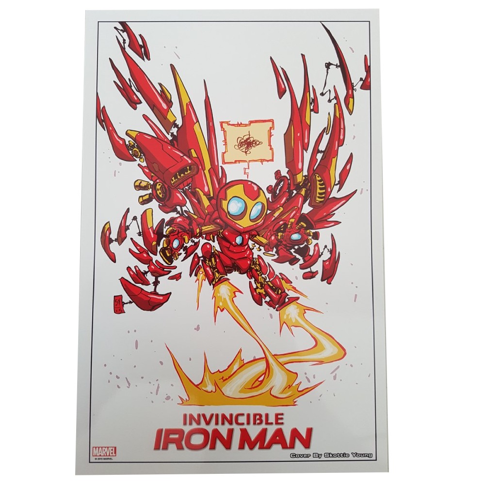 Invincible Iron Man Skottie Young Lithograph