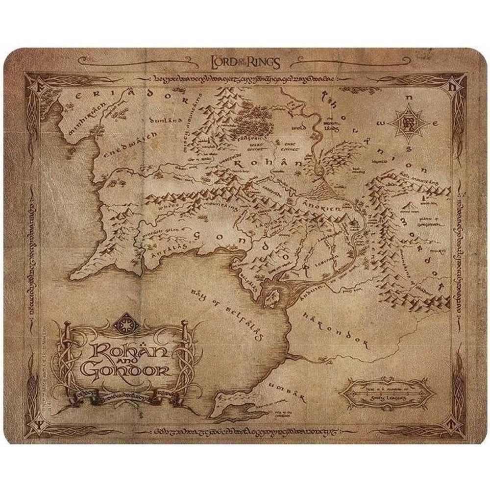 Mousepad Flexibil Lord Of The Ring - Rohan & Gondor Map