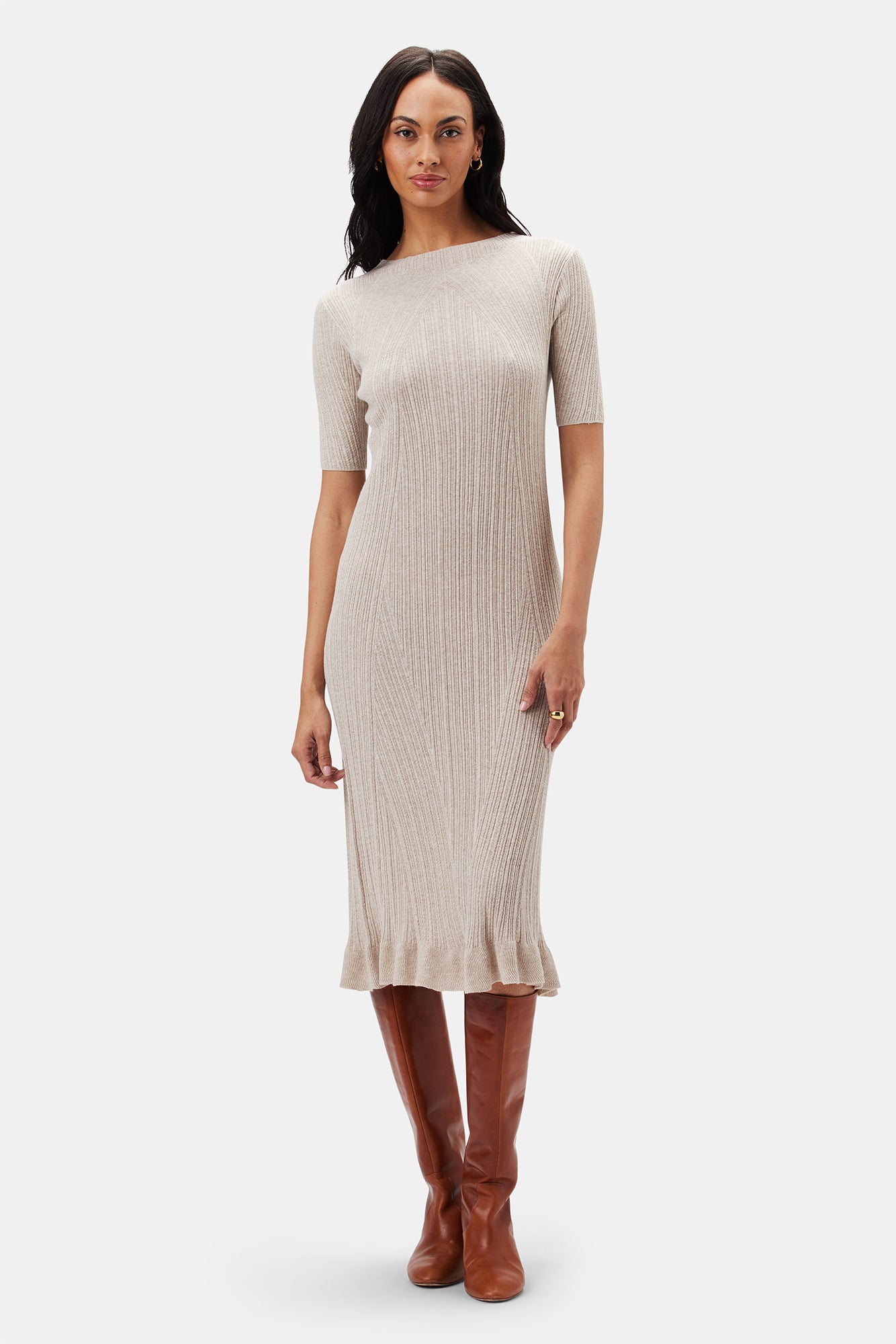 Claire Sweater Dress - Oatmeal