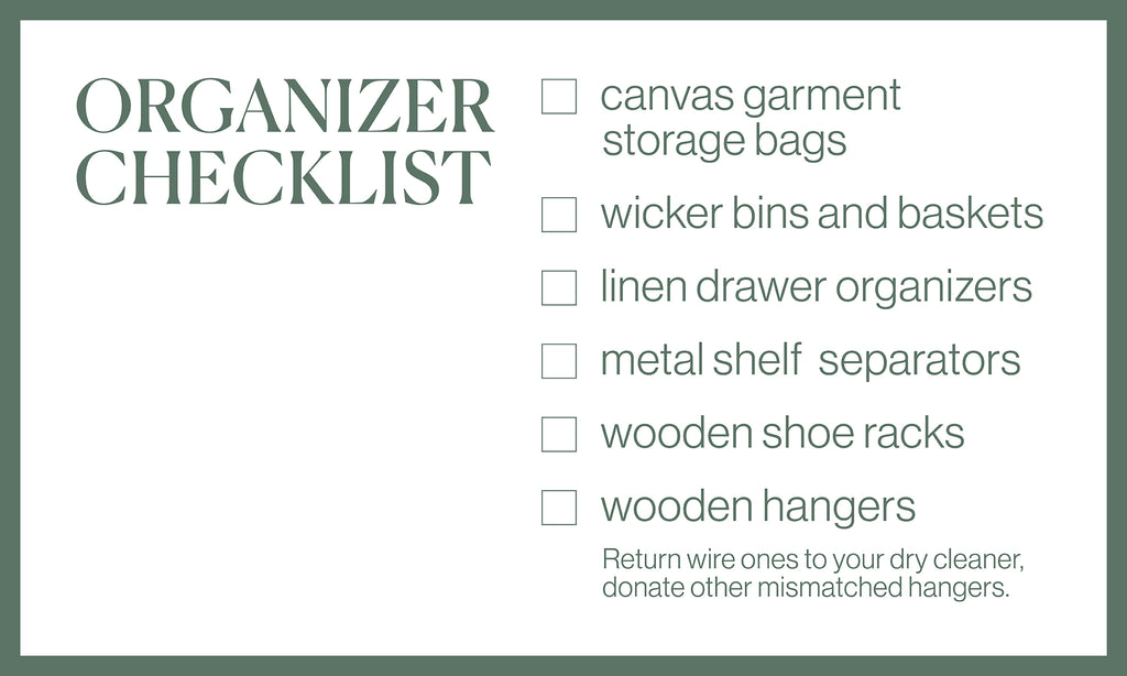 Clean Out your Closet Checklist