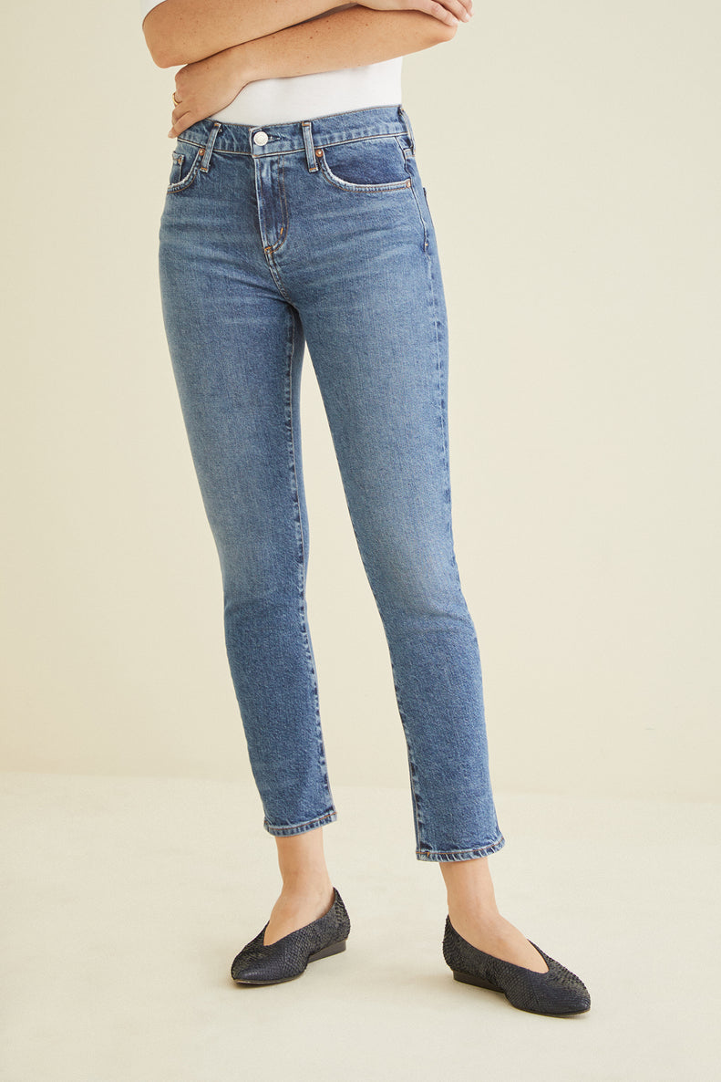 agolde toni mid rise straight jeans