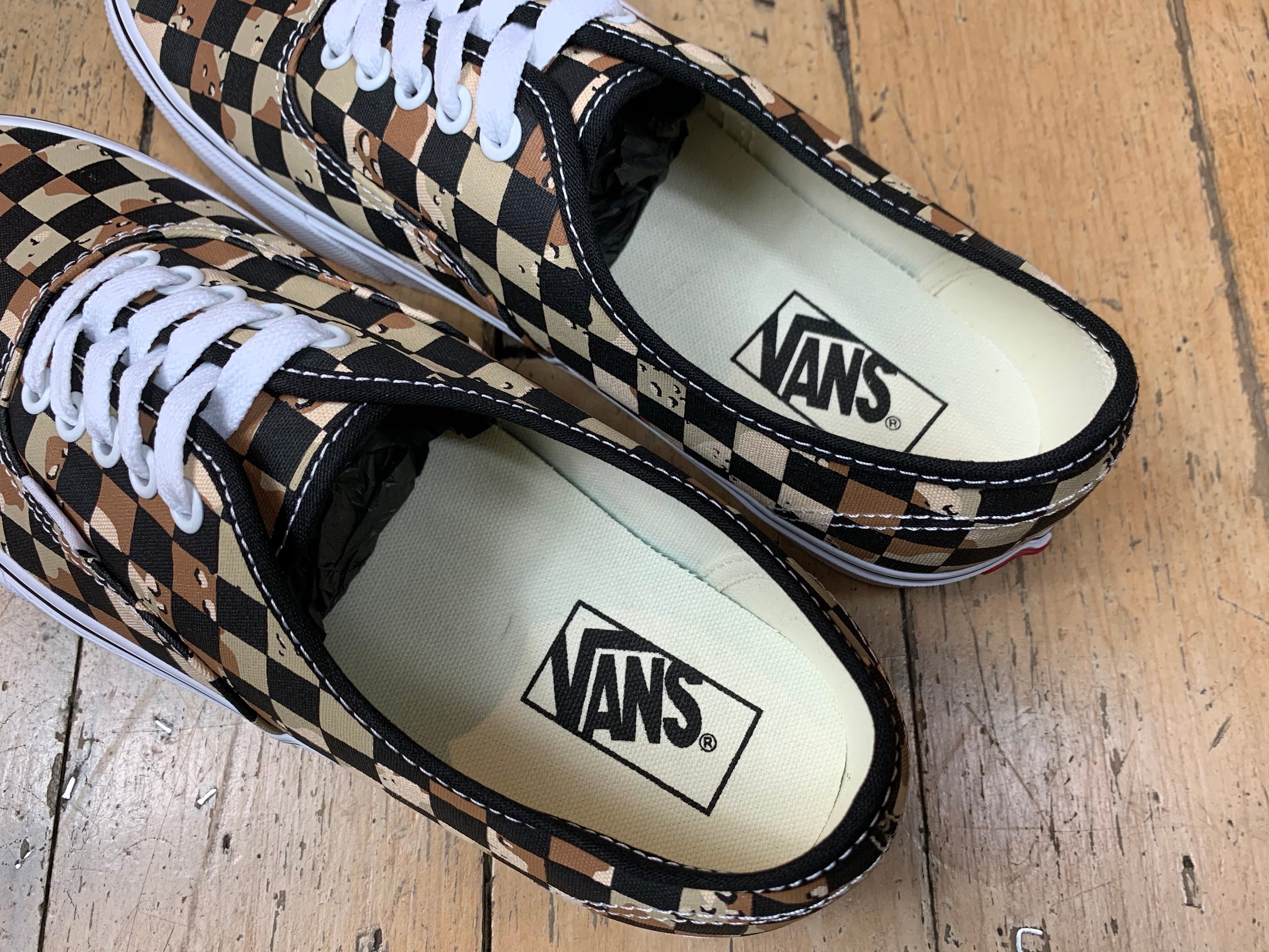 desert camo checkered vans