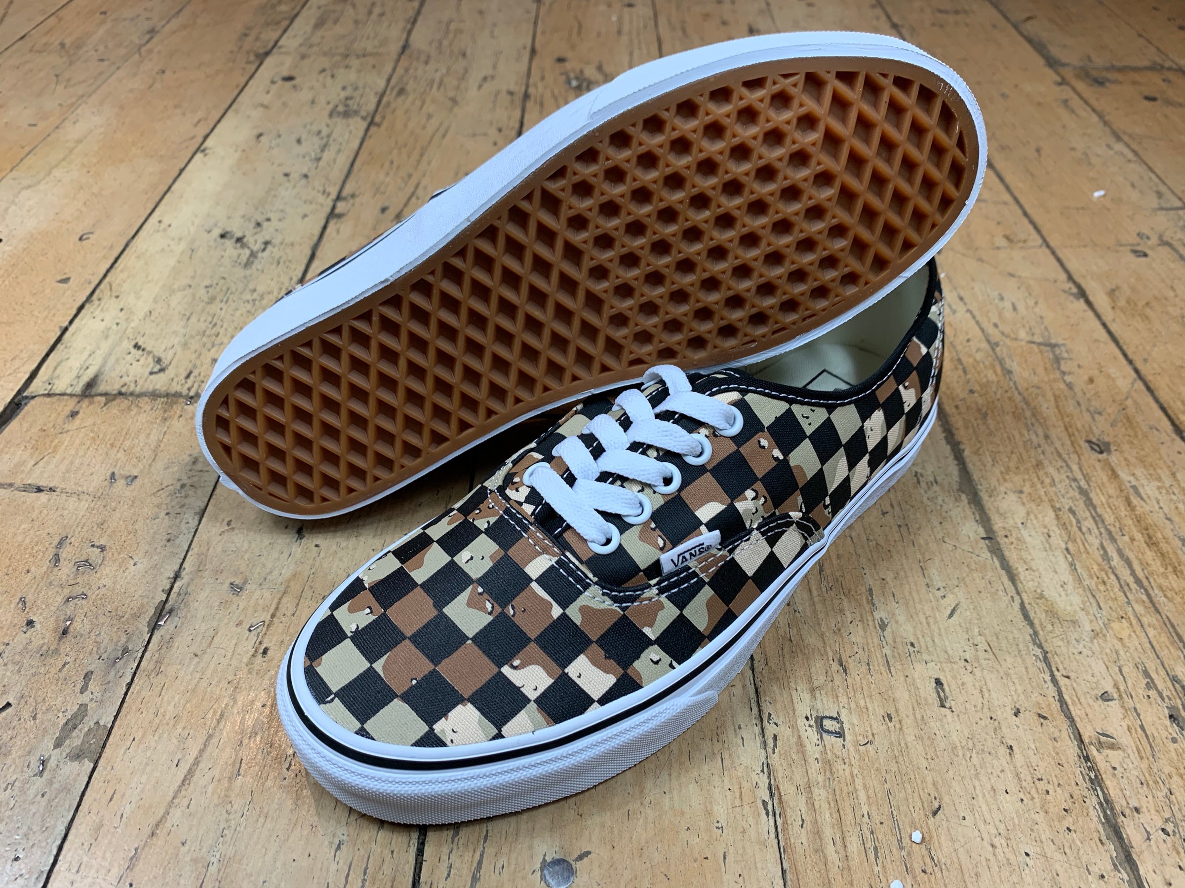 desert camo checkered vans