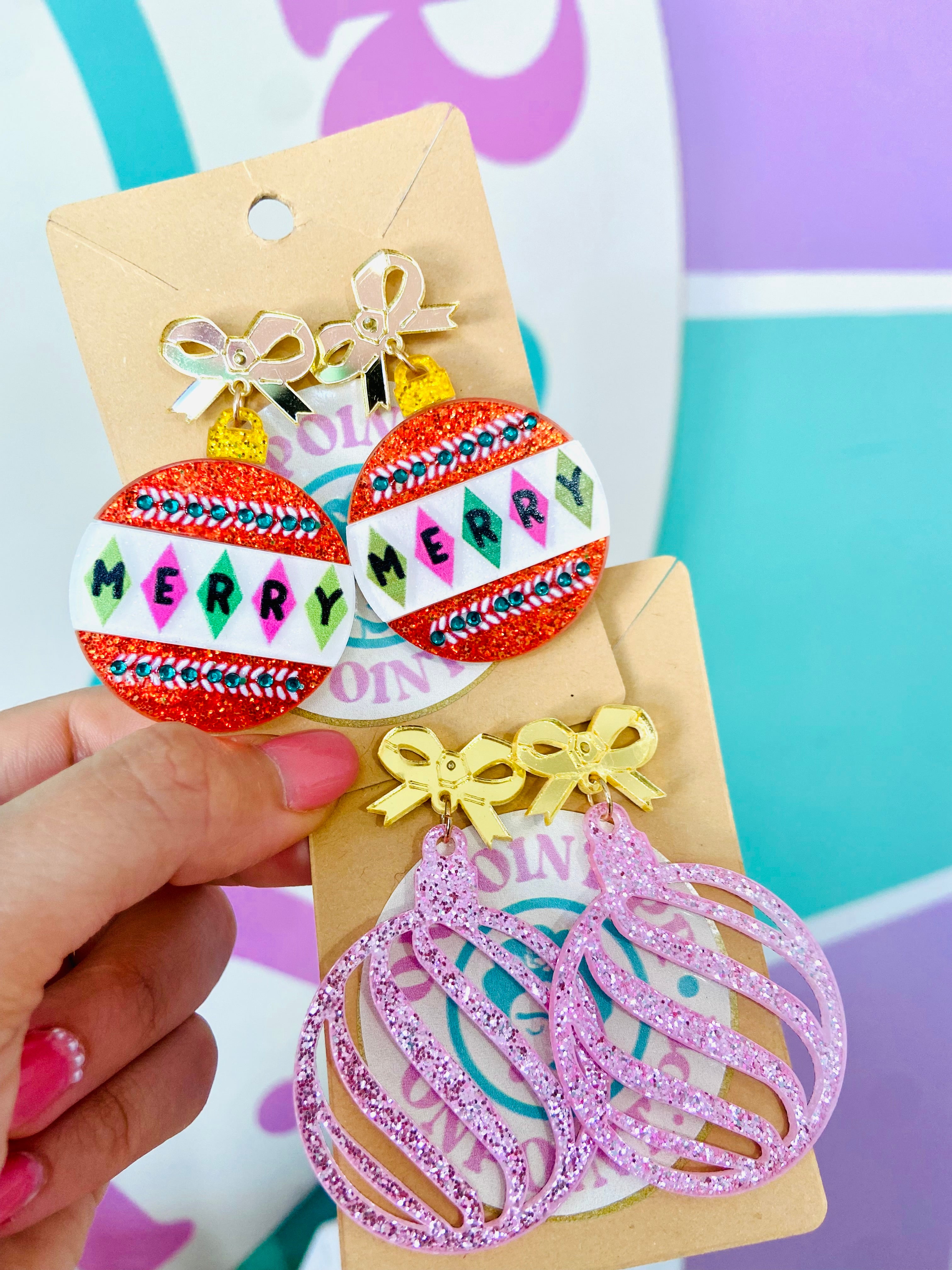 ARETES BOLITAS DE NAVIDAD 🎄