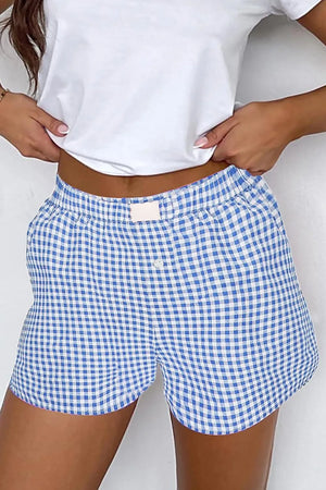 Plaid Gingham High Waist Shorts - Simply Love