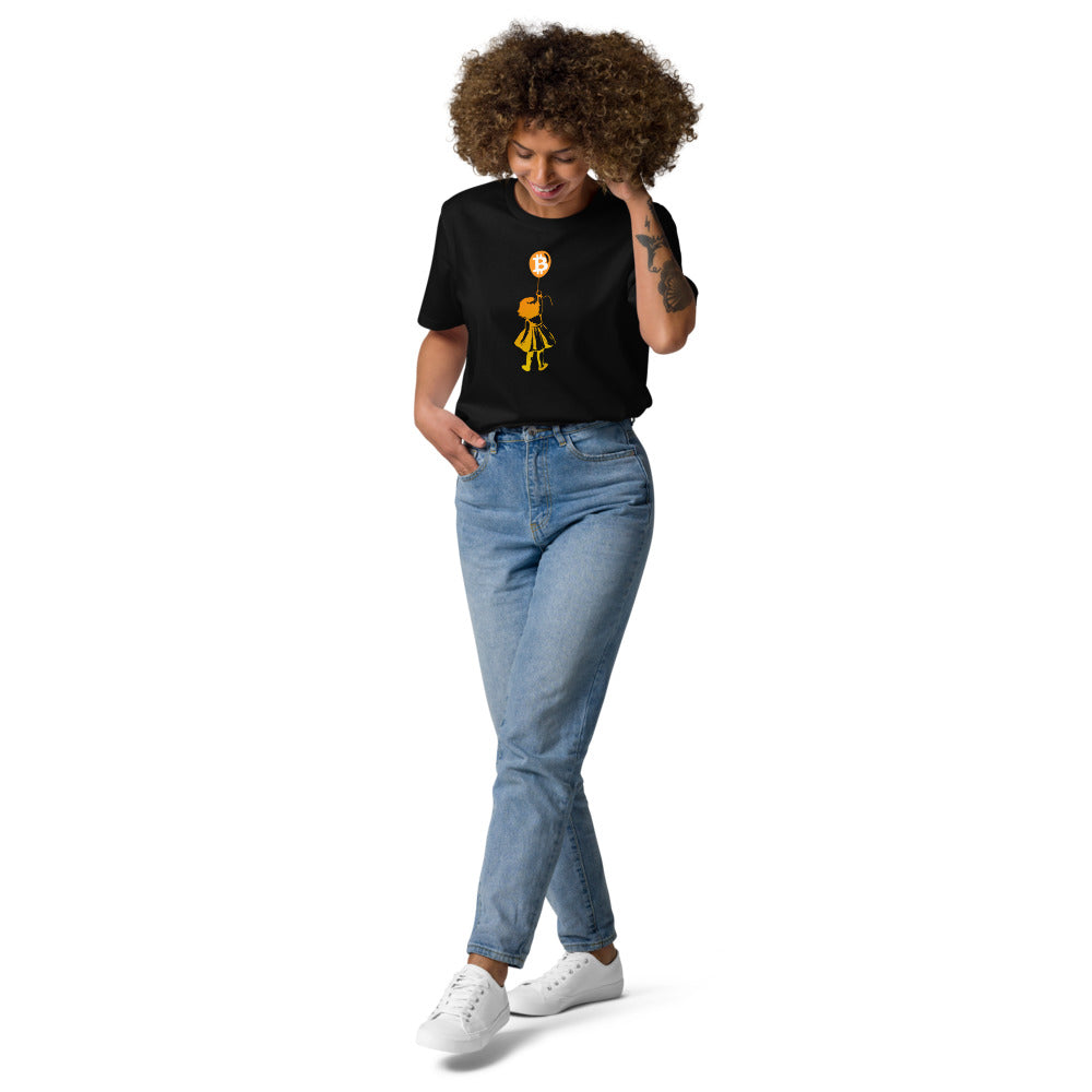 Bitcoin Balloon Girl – Premium Unisex Bitcoin T-shirt aus Bio-Baumwolle - Store of Value