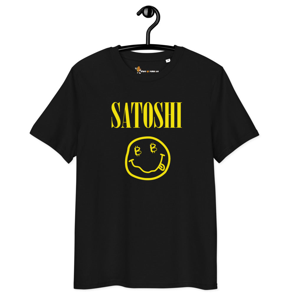 Satoshi Smiley - Jack Dorsey Edition - Premium Unisex Organic Cotton Bitcoin T-shirt Store of Value