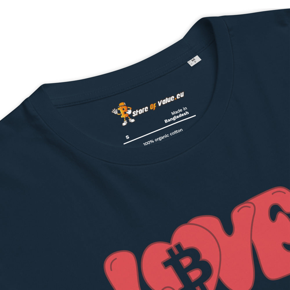 Groovy Love - Premium Unisex Organic Cotton Bitcoin T-shirt Store of Value