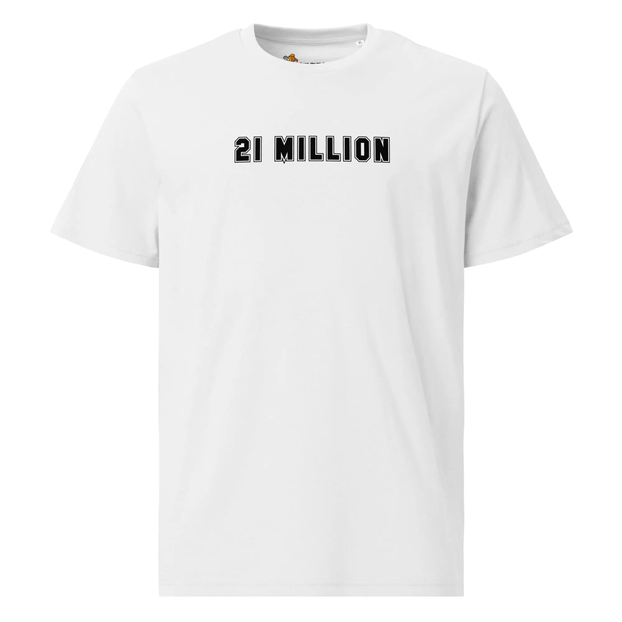 21 Million - Premium Unisex Organic Cotton Bitcoin T-shirt White Color
