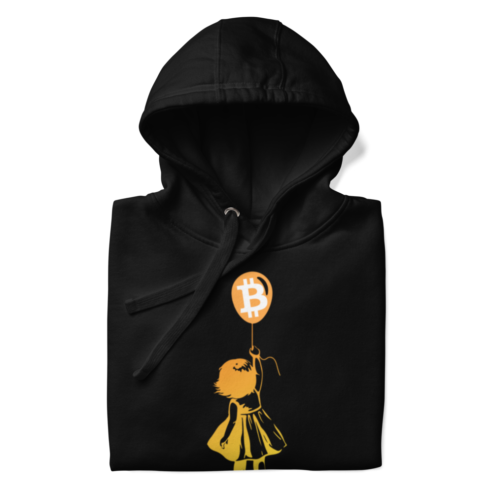 Bitcoin Hoodie - Bitcoin Balloon Girl - Premium - Unisex