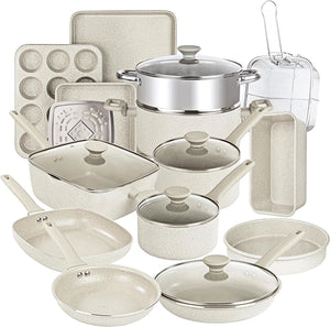 Granitestone Diamond Desert 20 Piece Cookware Set - MODERNDEC - Diamond Cookware