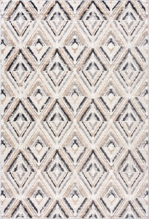 Contemporary Geometric Grey Diamond Rug - MODERNDEC