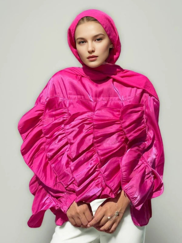 Asymmetric Chiffon Shirt Top