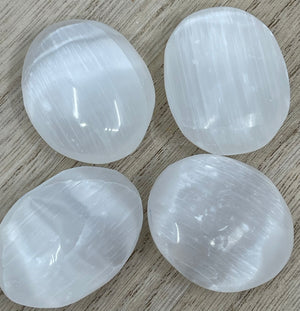 Selenite Palm Stone - Kamakani Crystals