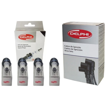 Kit Cabo de Vela e 4 Velas Ignição D-Power - Delphi - XH70030 / XS10635 (1)