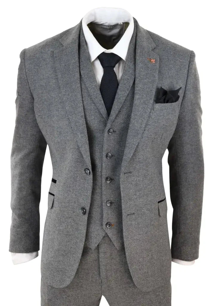 Cavani - Three-Piece Suit - Martez Grey Tweed - Garrison Suits product image