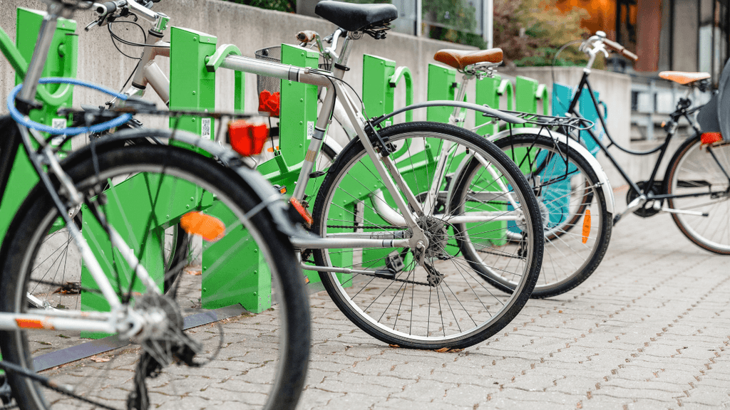 Electric Bike Charging Station in City