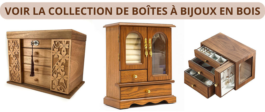 Collection des Boîtes à Bijoux en Bois de la Salle Des Coffres