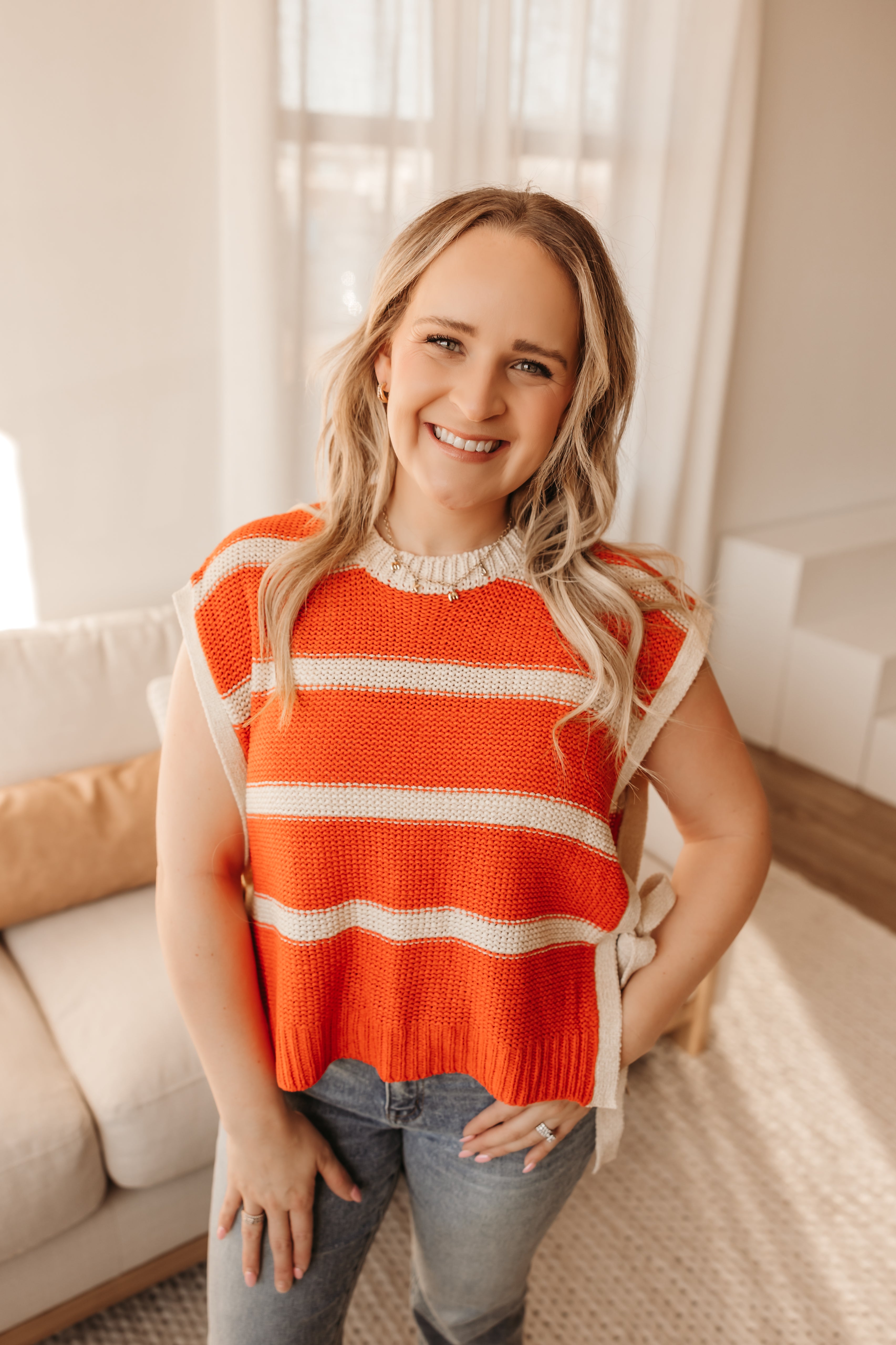 Sweater Vest with Side Ties