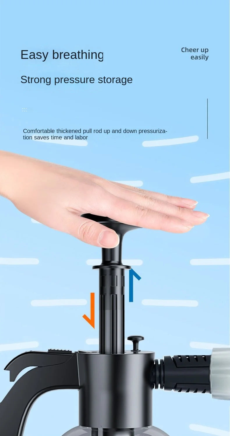 Hand Pump Foam Sprayer Car Wash Bottle 2L - Carmodza.com