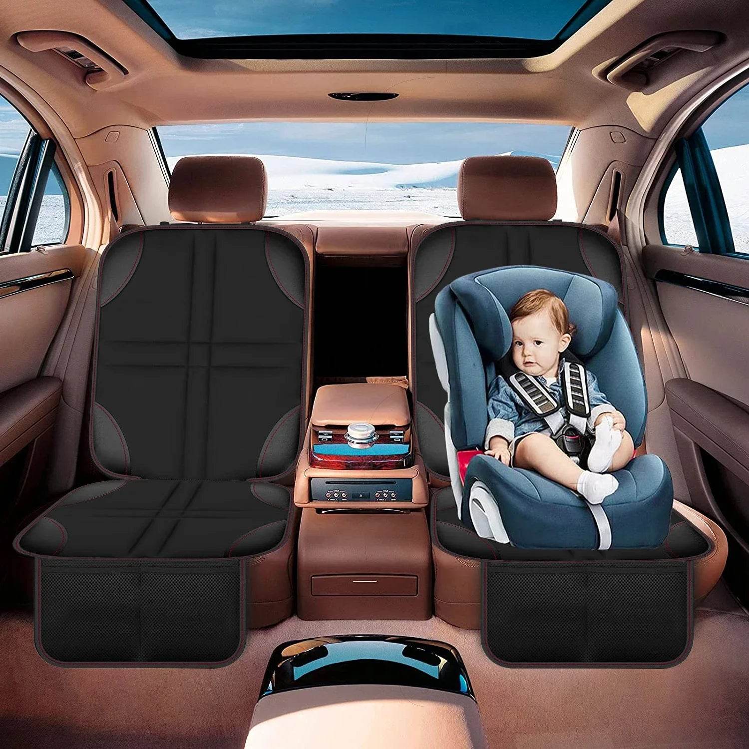 Child Car Seat Protector Cover | Universal Auto Rear Seat - Carmodza.com