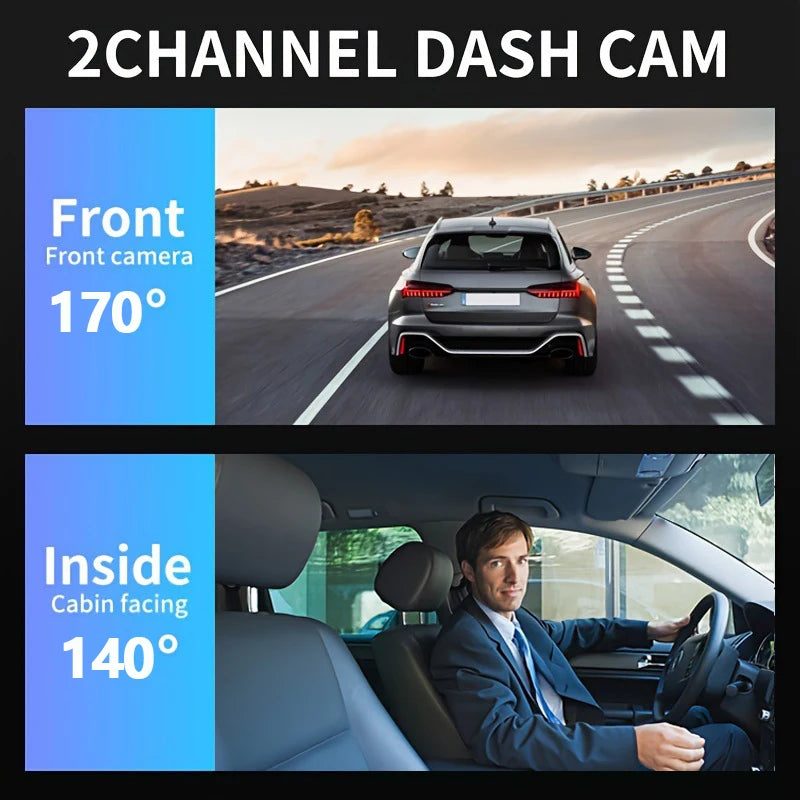 Dual Lens Car Dash Cam 1080P WiFi - Carmodza - Carmodza.com