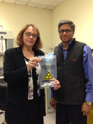 Photo: Alex Anderson, Trajan Scientific and Medical with Dr Sushil Bandodkar, Principal Scientist and Head, Biochemistry, The Children’s Hospital at Westmead, New South Wales, Australia.